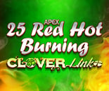 25 Red Hot Burning Clover Link jackpot